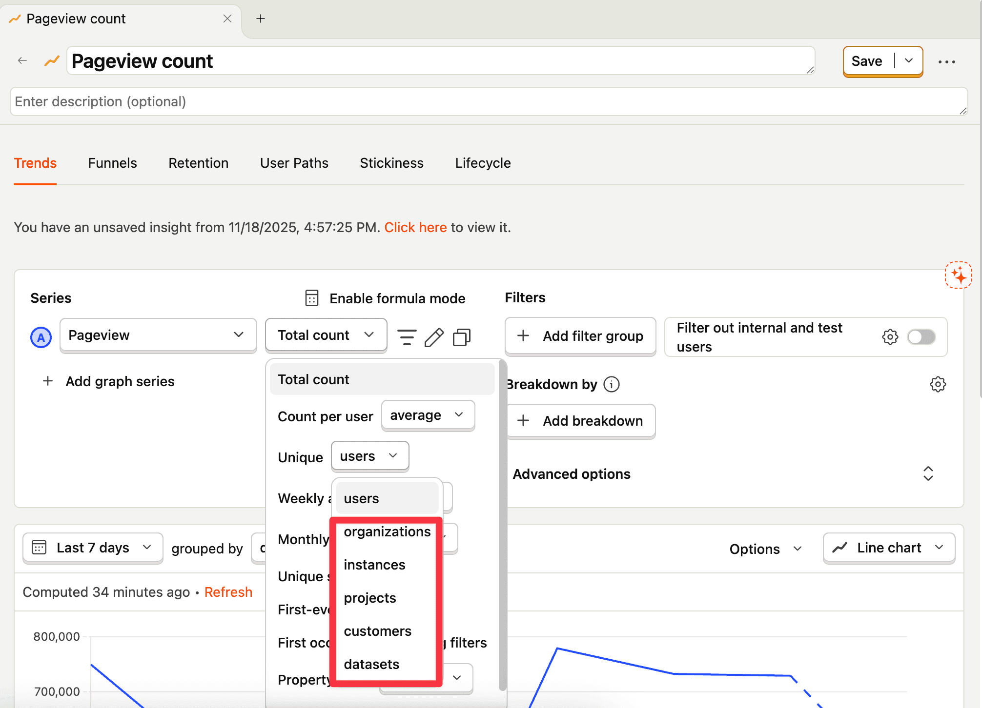 Analyze group insights
