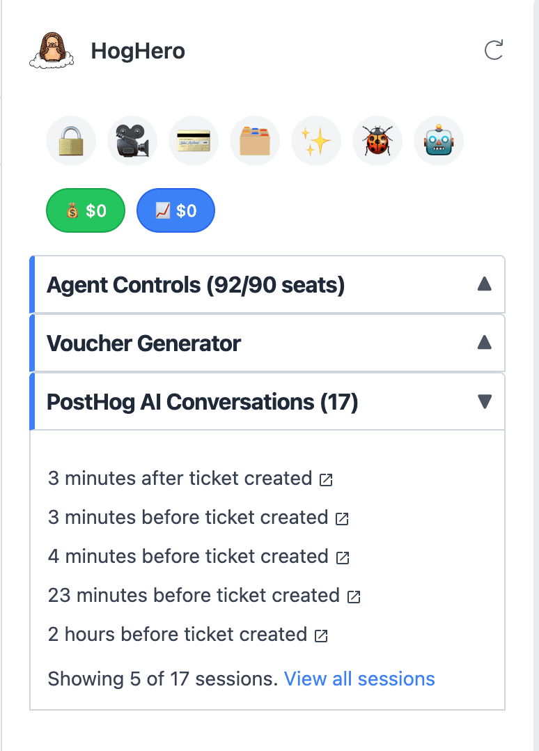 PostHog HogHero dashboard