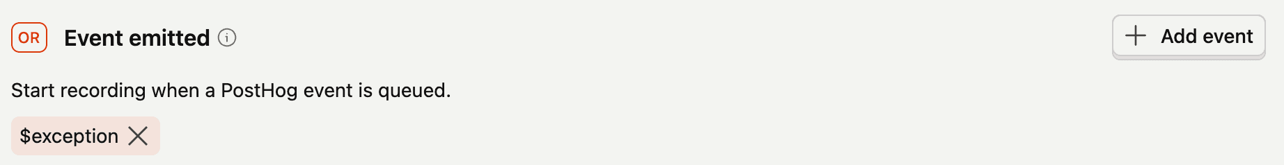 Triggering session recordings on exceptions