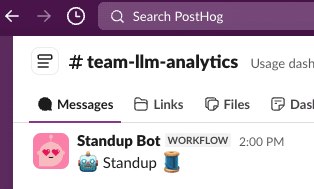 The standup bot, taunting me