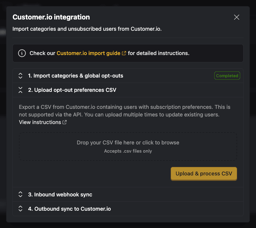 Upload CSV