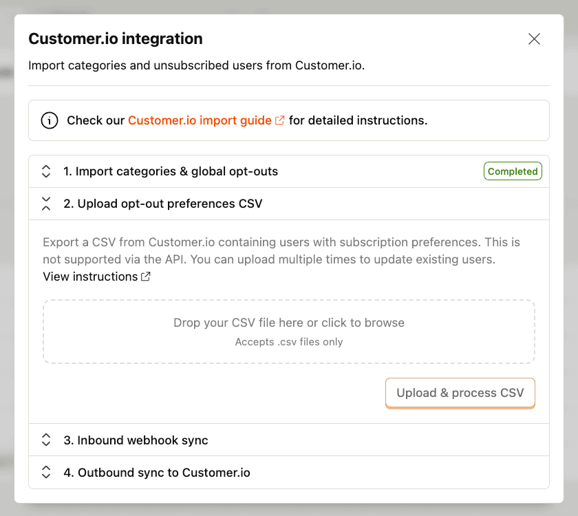 Upload CSV