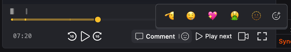 How to add a quick emoji reaction