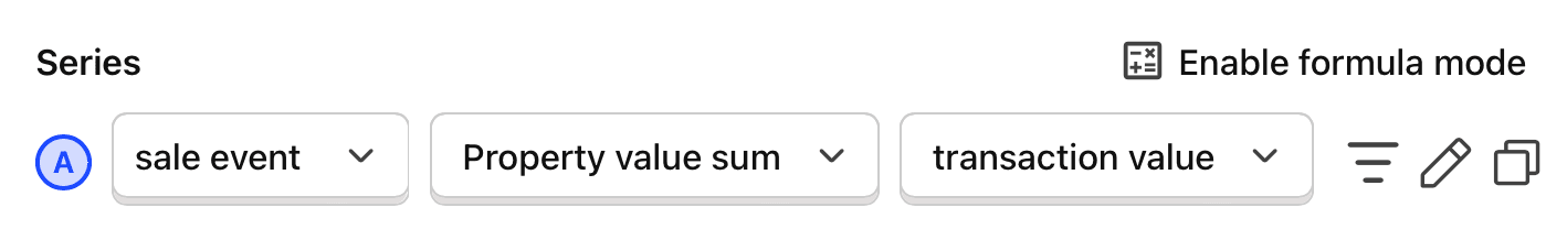 revenue series configuration
