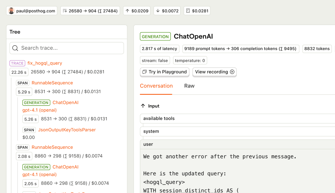 AI Observability screenshot