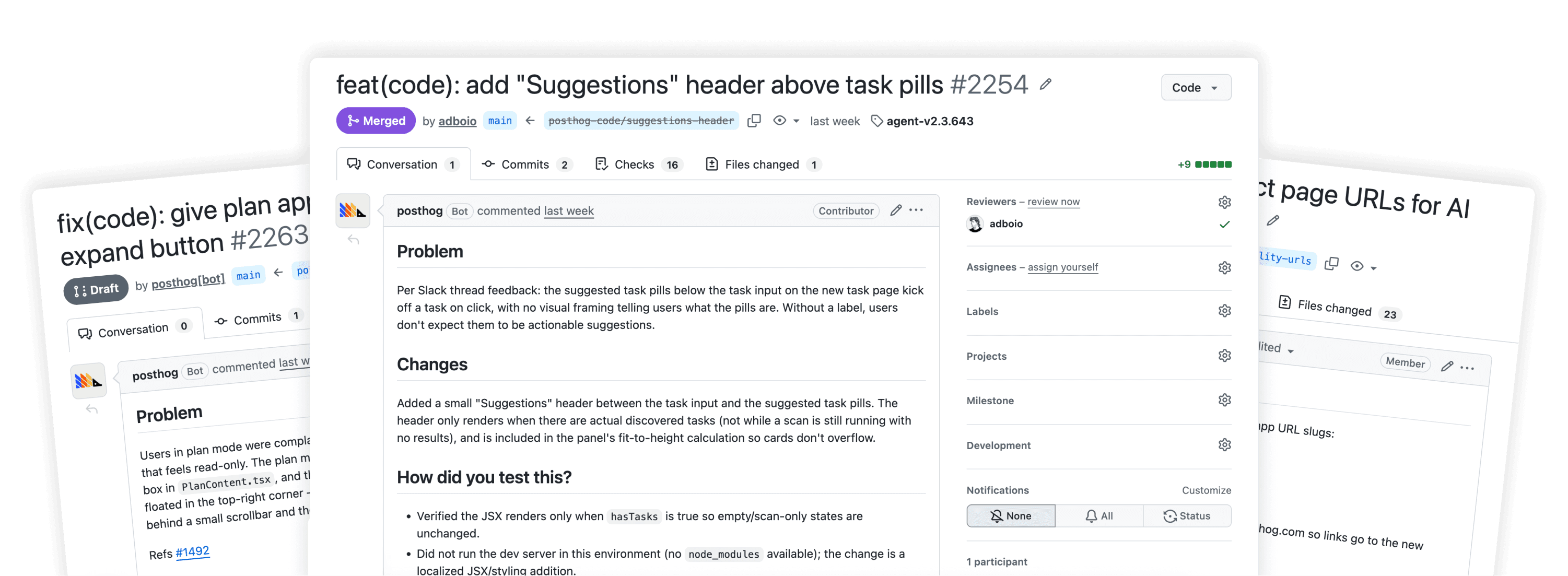 @PostHog shipping a fix from a Slack thread