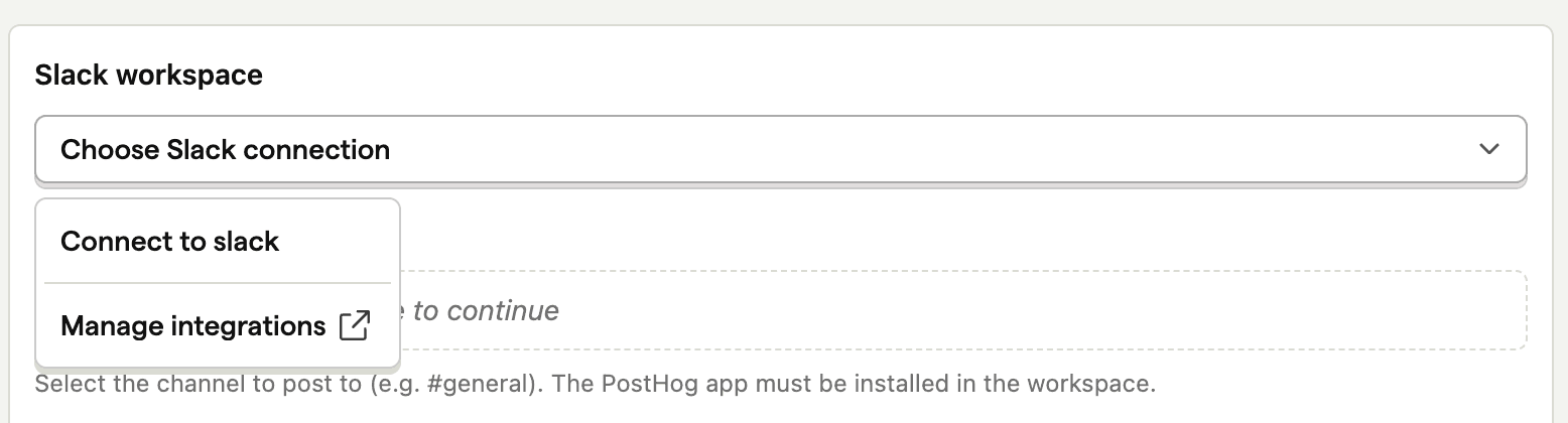 Choosing a Slack workspace