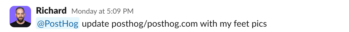 Richard prompts @PostHog