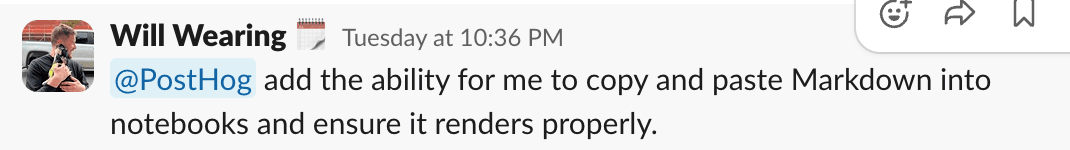 Will Wearing prompts @PostHog