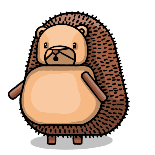 A surprised hedgehog
