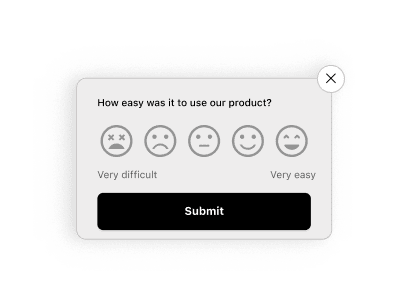 Emoji rating survey