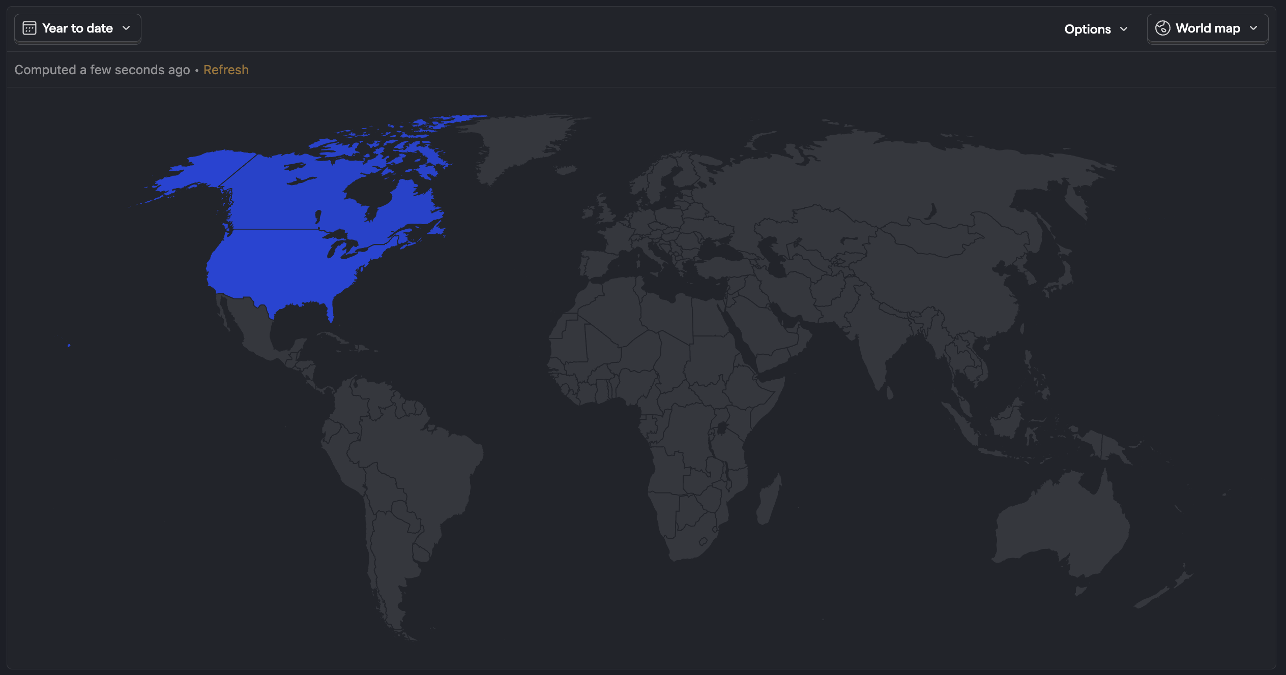 World map chart