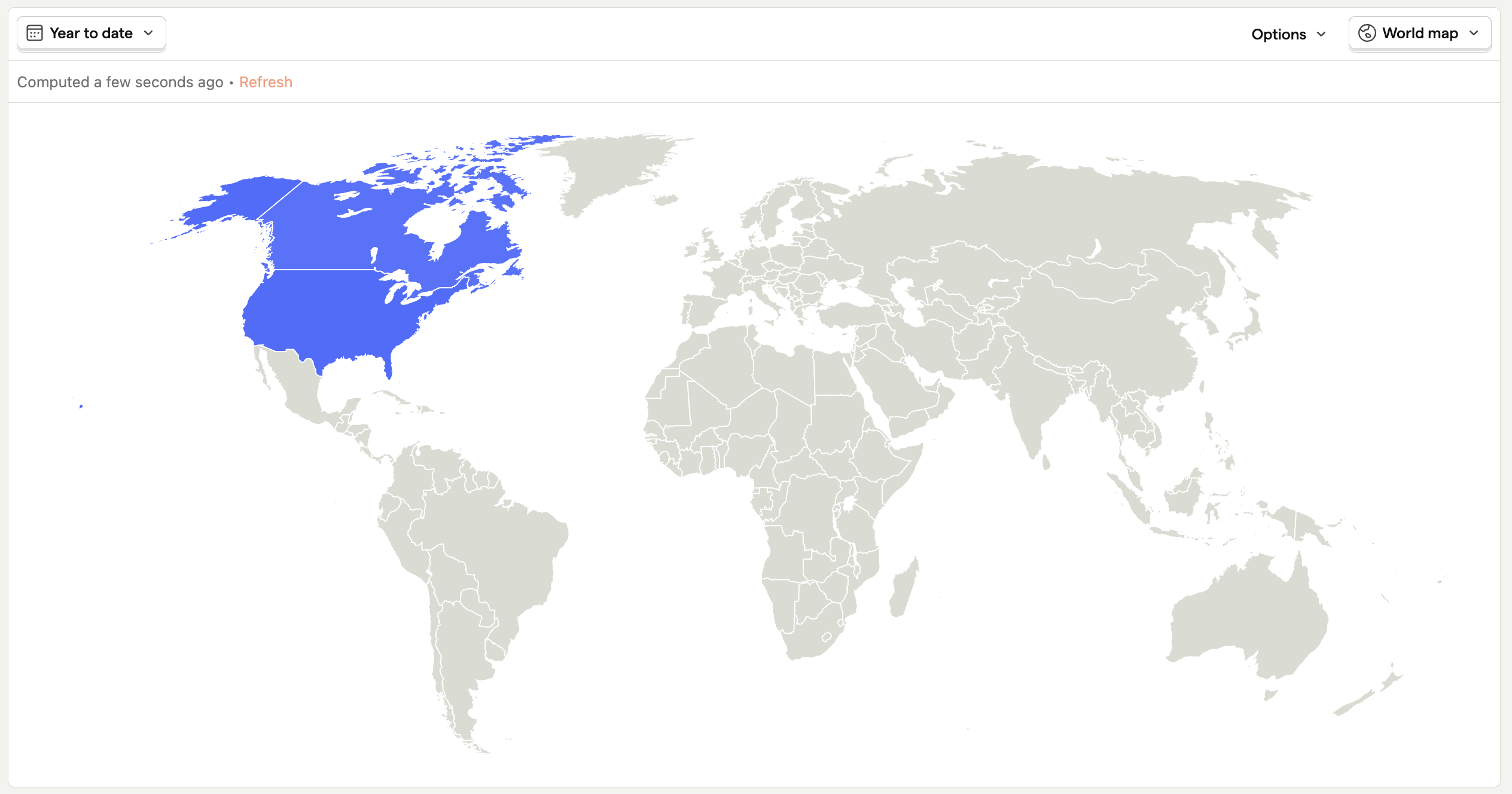 World map chart