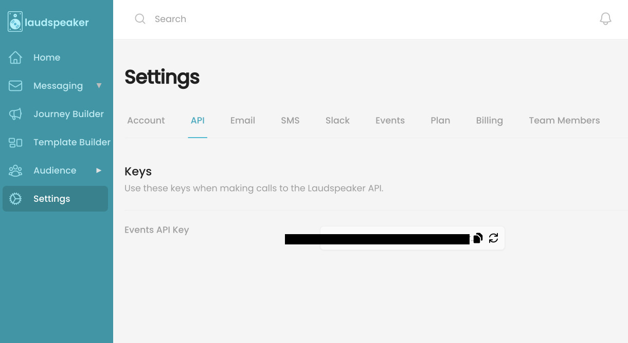 Laudspeaker PostHog App API settings