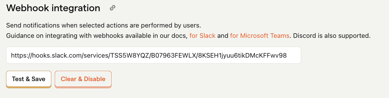 Connect your Slack webhook to PostHog