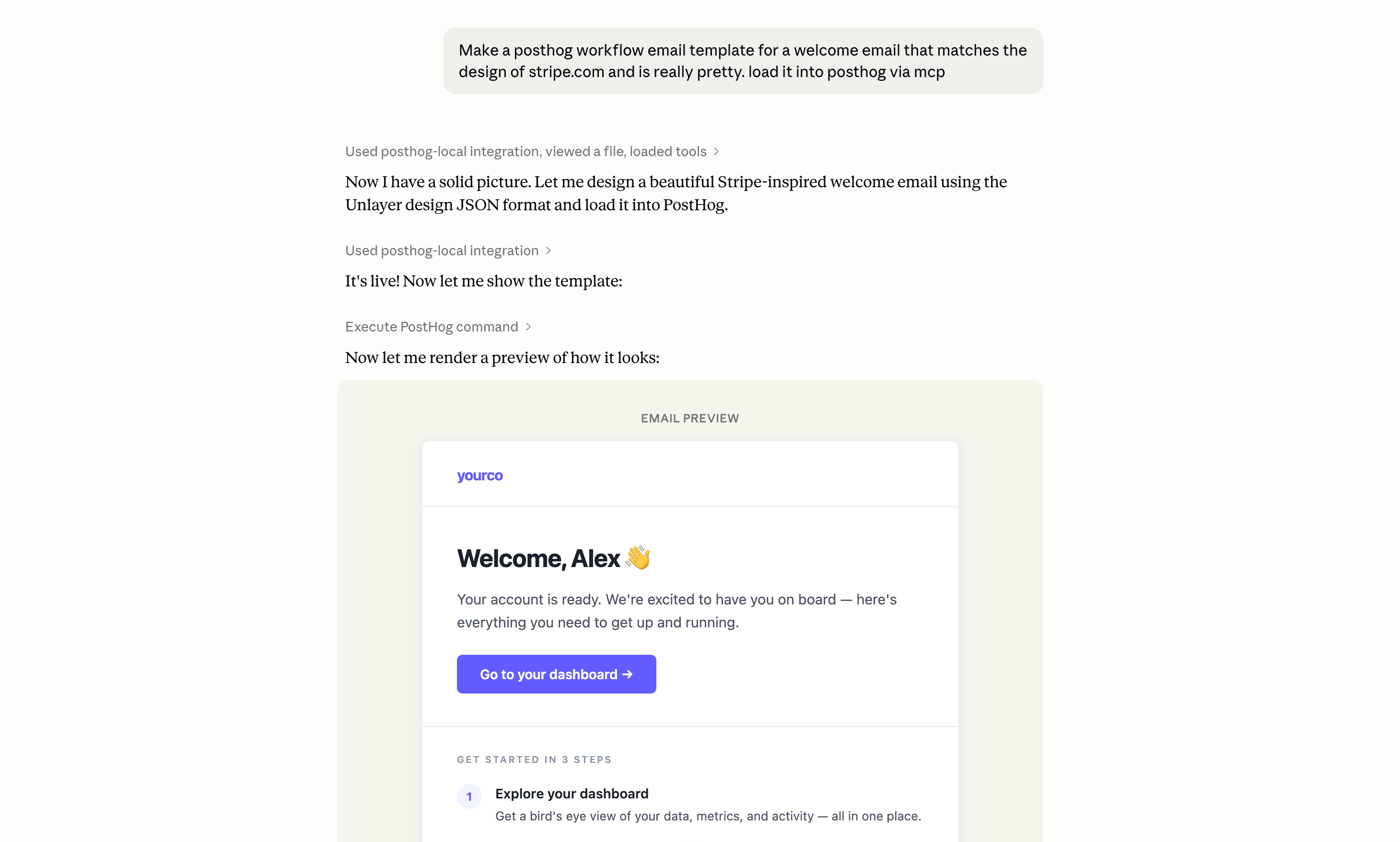 Email template editor preview