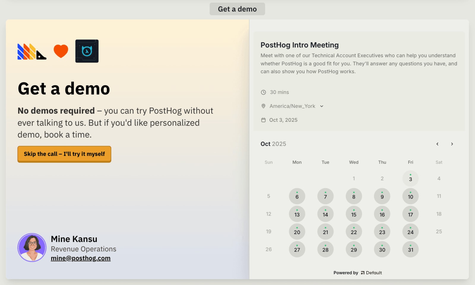Booking slide screenshot