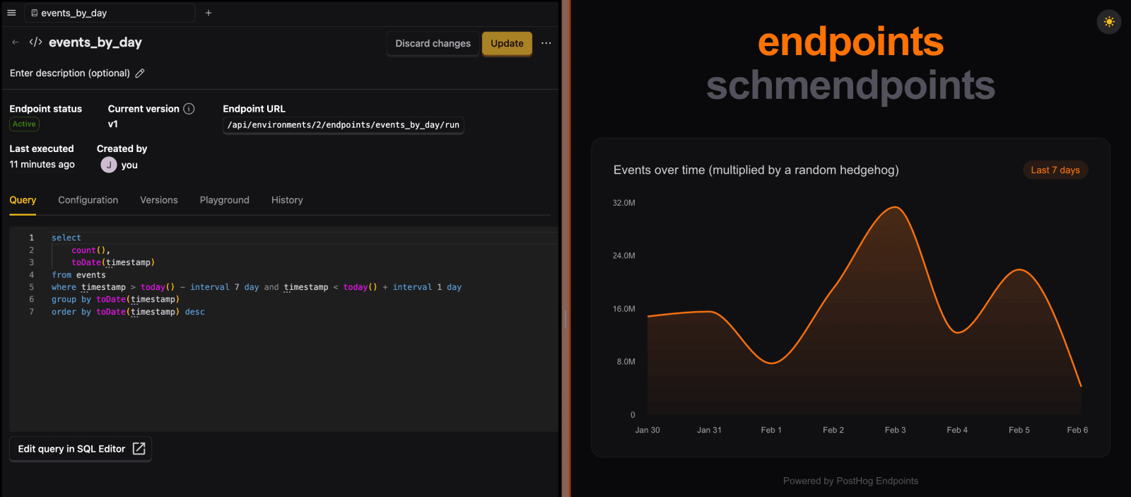 Example Next.js app using PostHog Endpoints