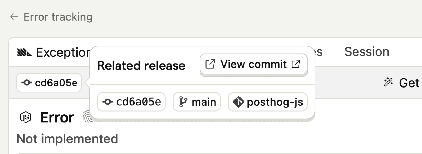 Error tracking releases