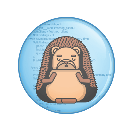 PostHog hedgehog with a wand