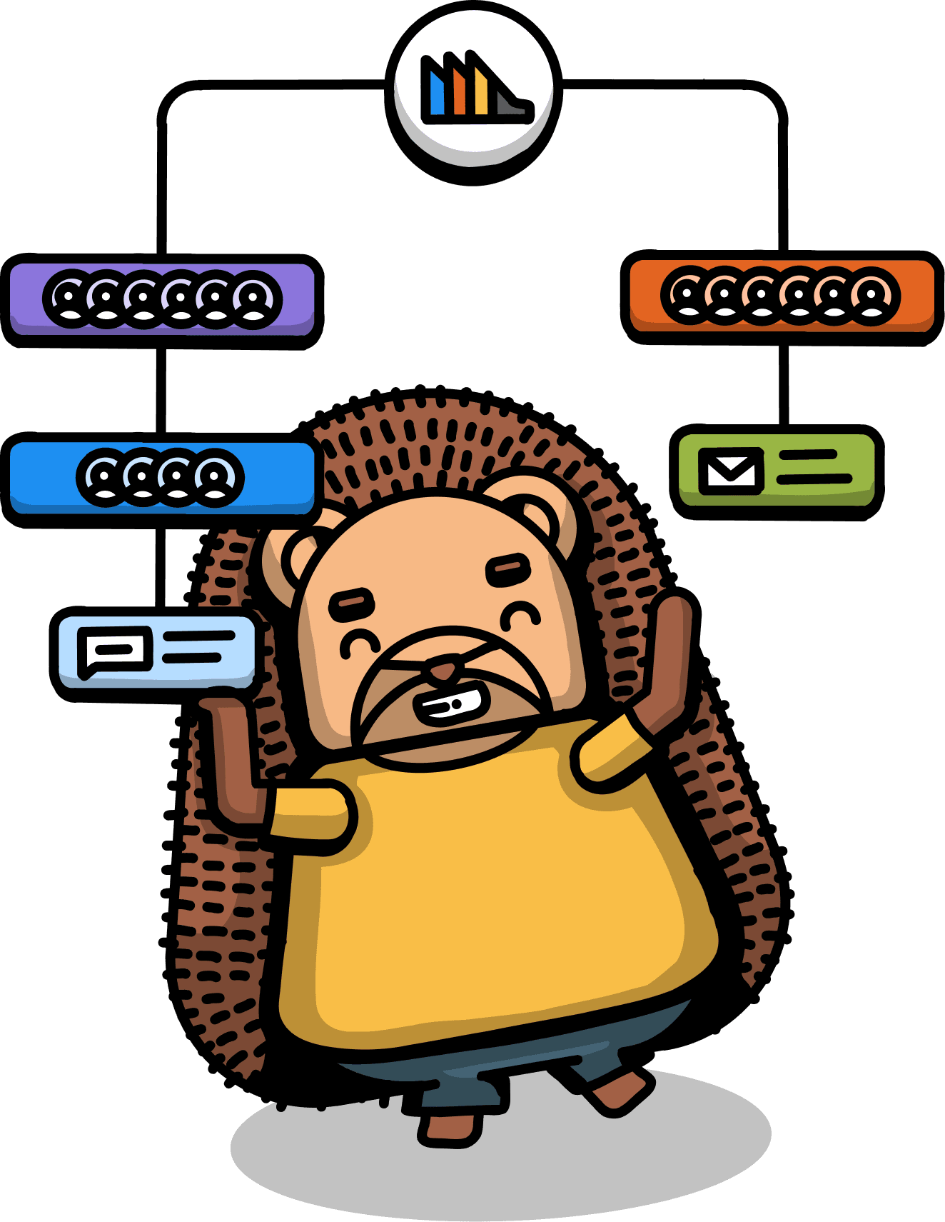 A hedgehog automating workflows