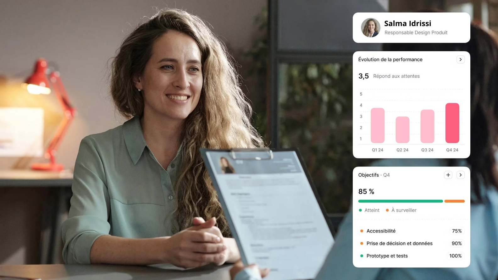Interface Factorial de gestion des talents et du suivi de carrière