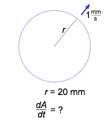 Circle with r = 20 mm.