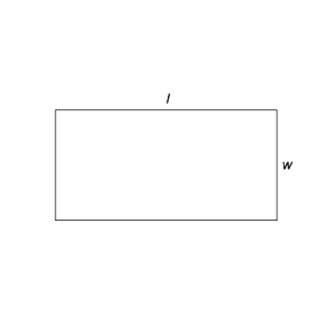 Rectangle with width w and length l