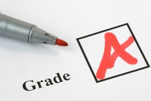 Calculus exam paper with grade A