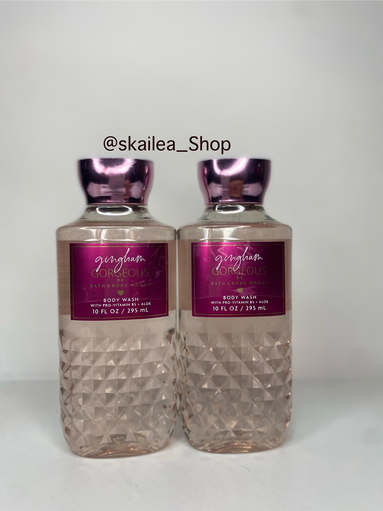 Gel de baño Gingham rosada
