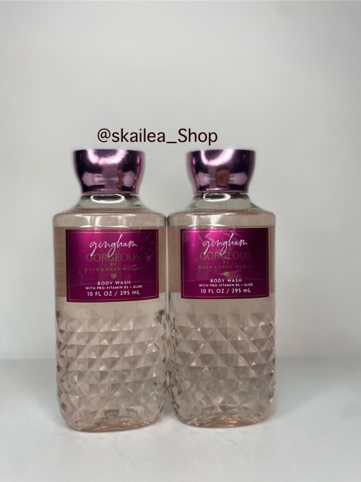 Gel de baño Gingham rosada
