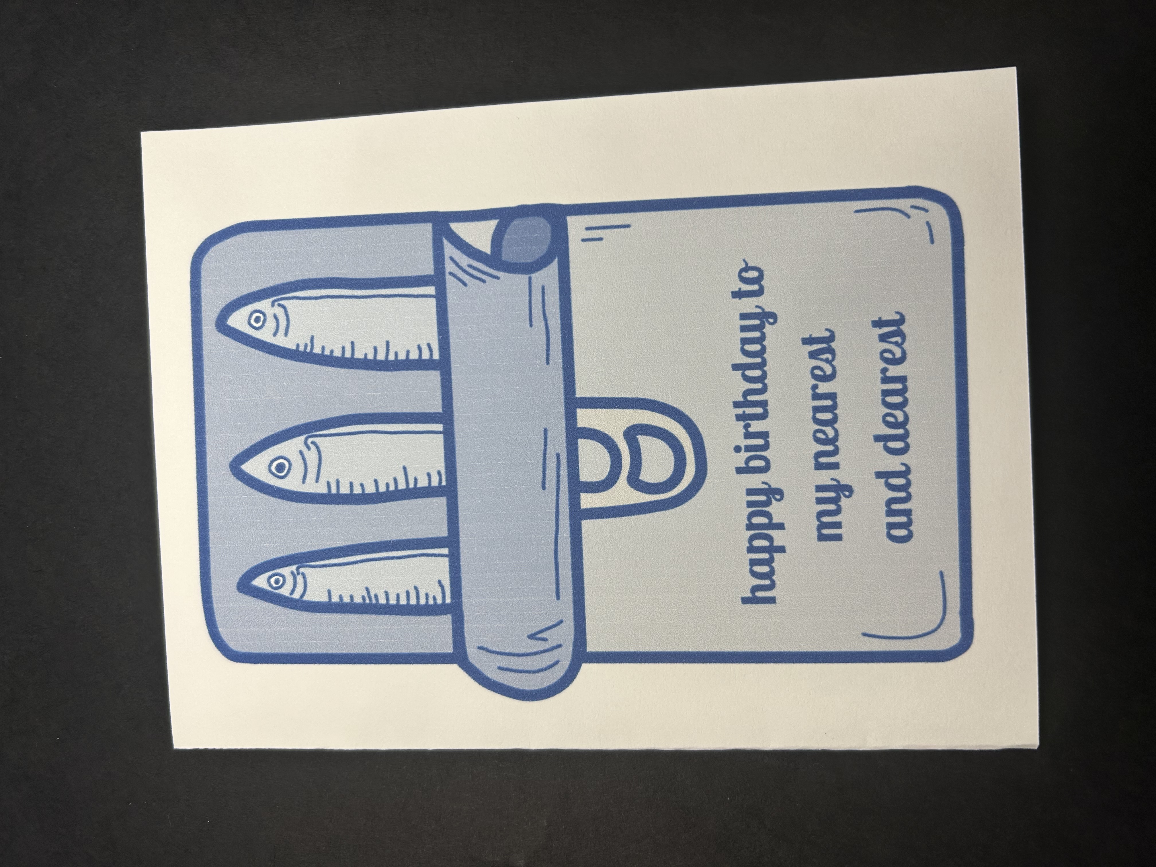 HBD Sardine Can Card