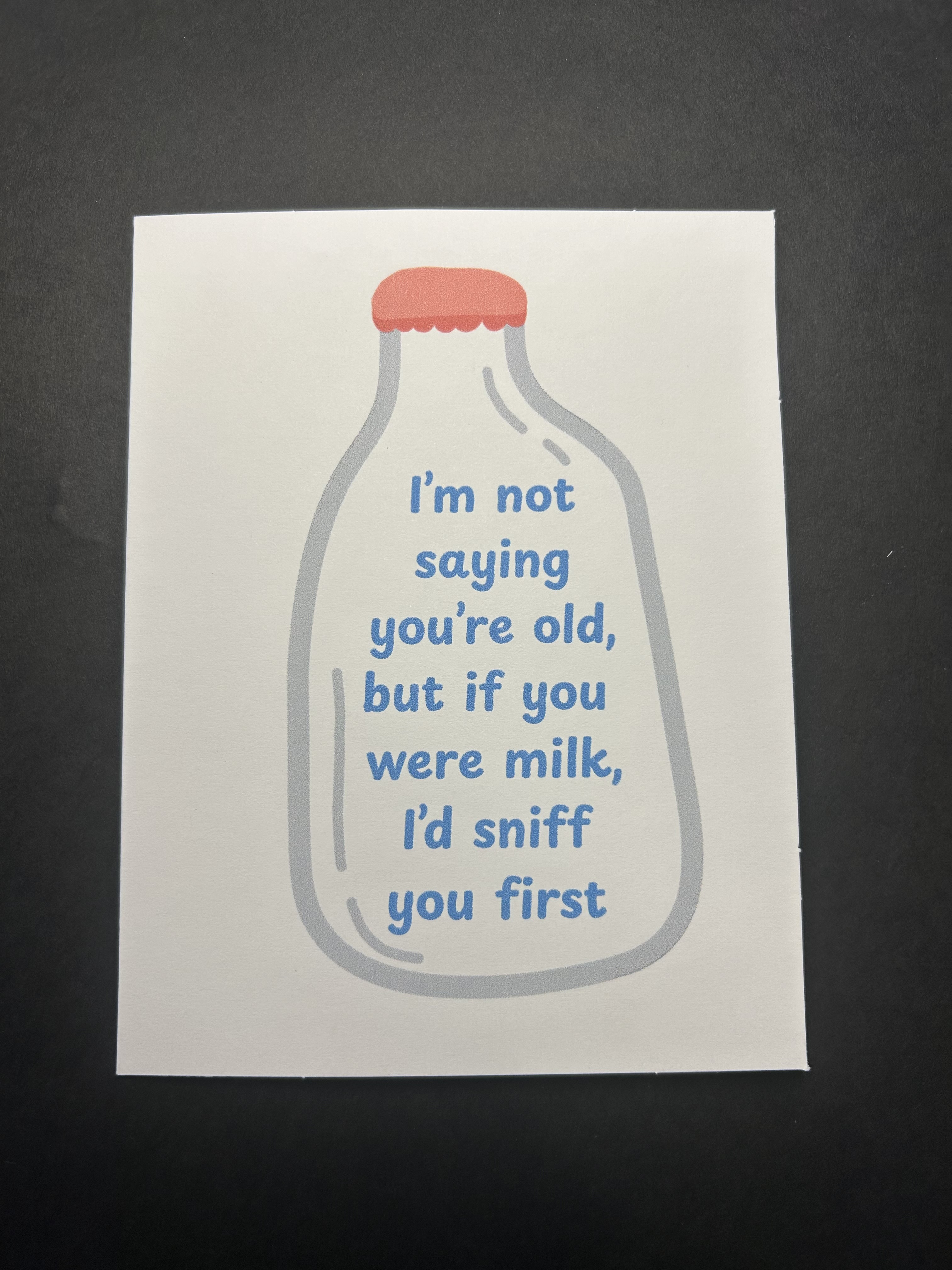HBD Old Milk Card