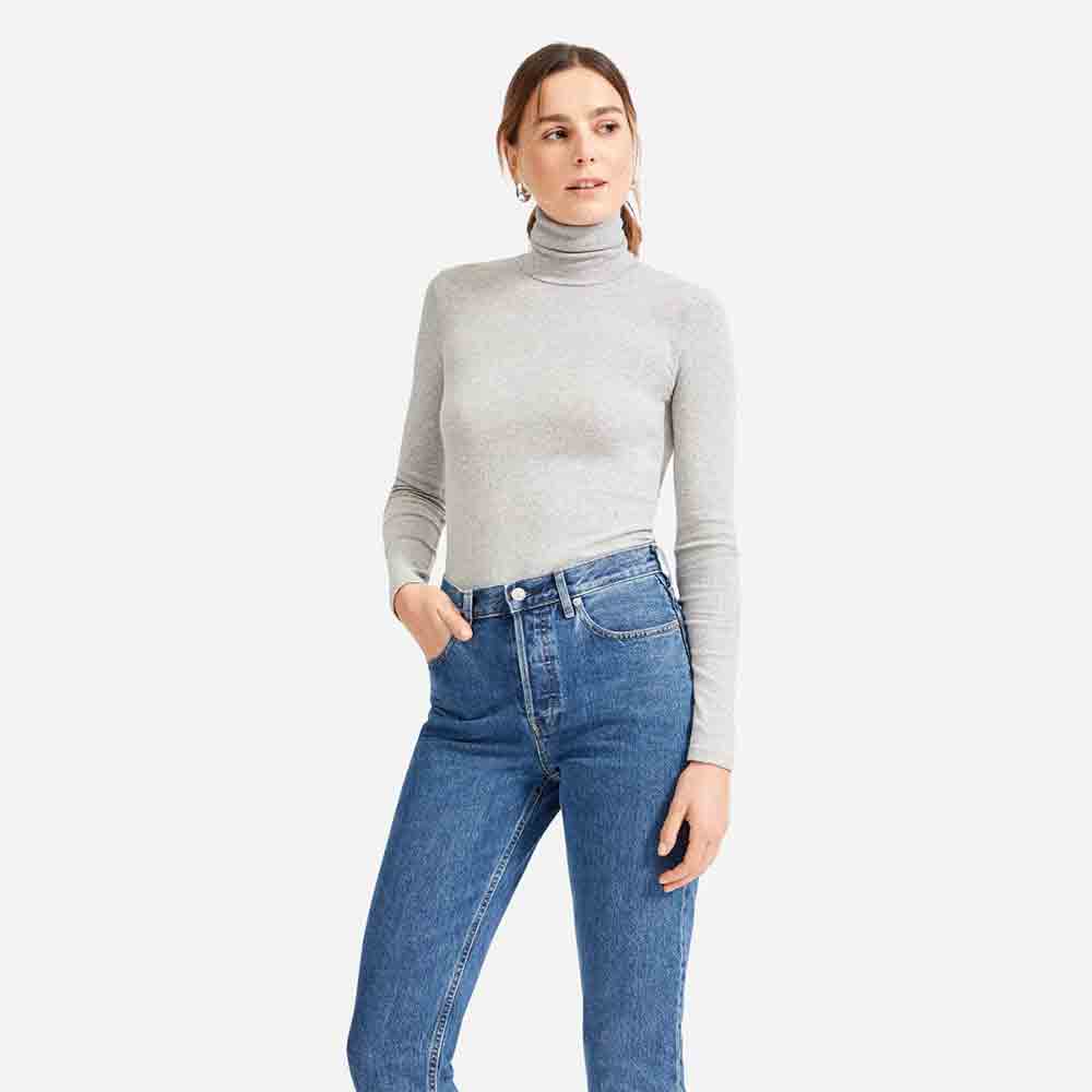 Basic Micro Rib Turtleneck - Image 4