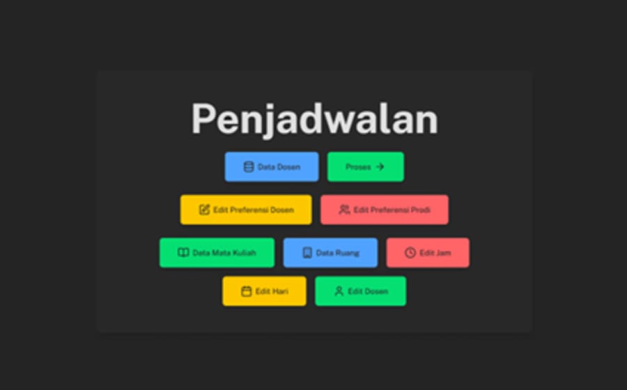 University Course Timetabling System project interface