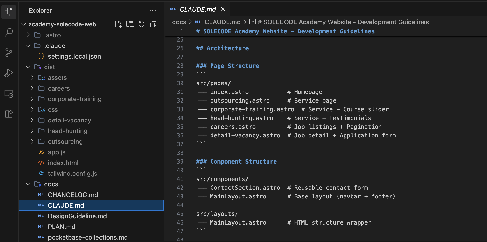 Screenshot Struktur Folder/Terminal