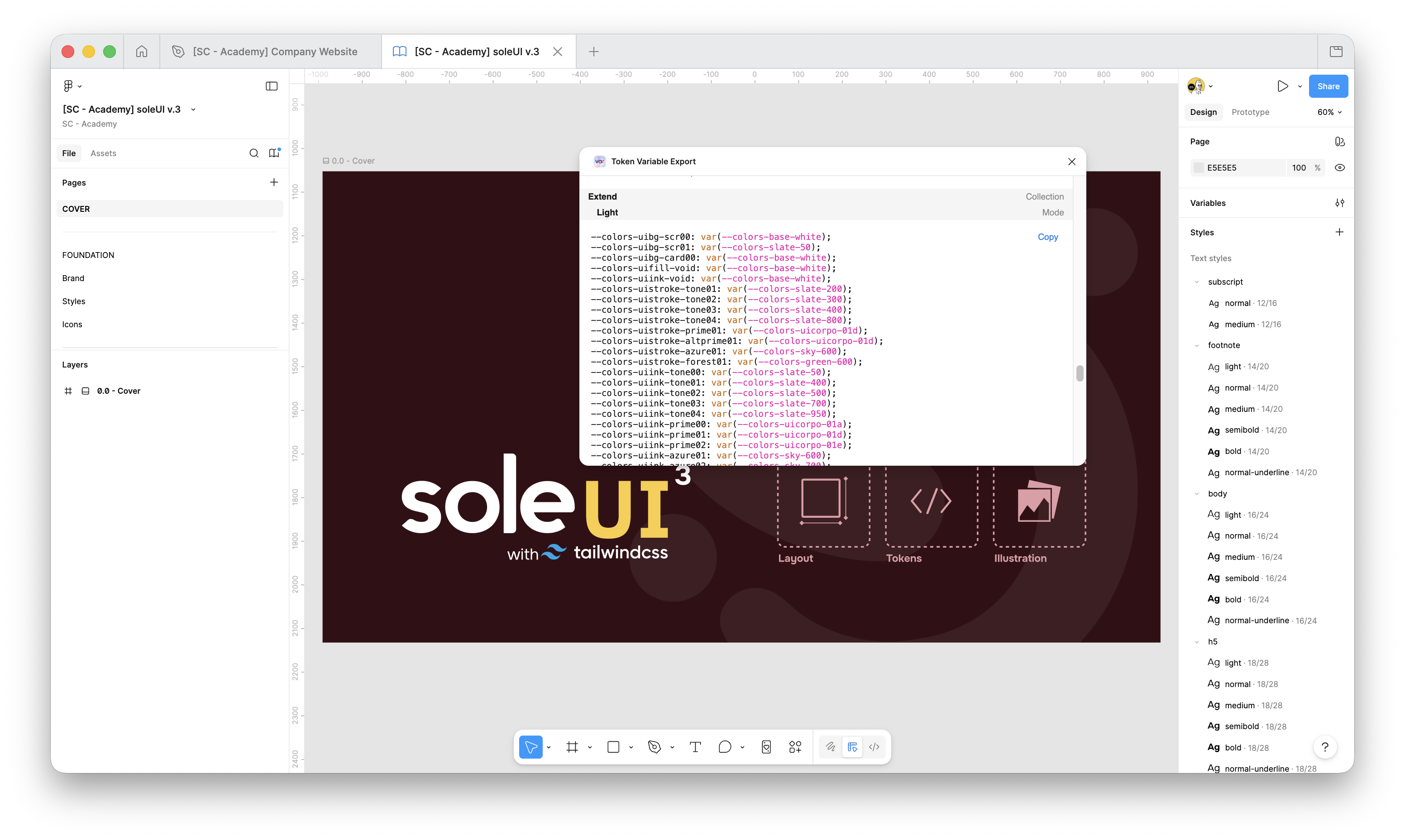 Screenshot Figma Auto Layout & JSON Export