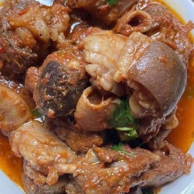 Goat and assorted meat peppersoup 