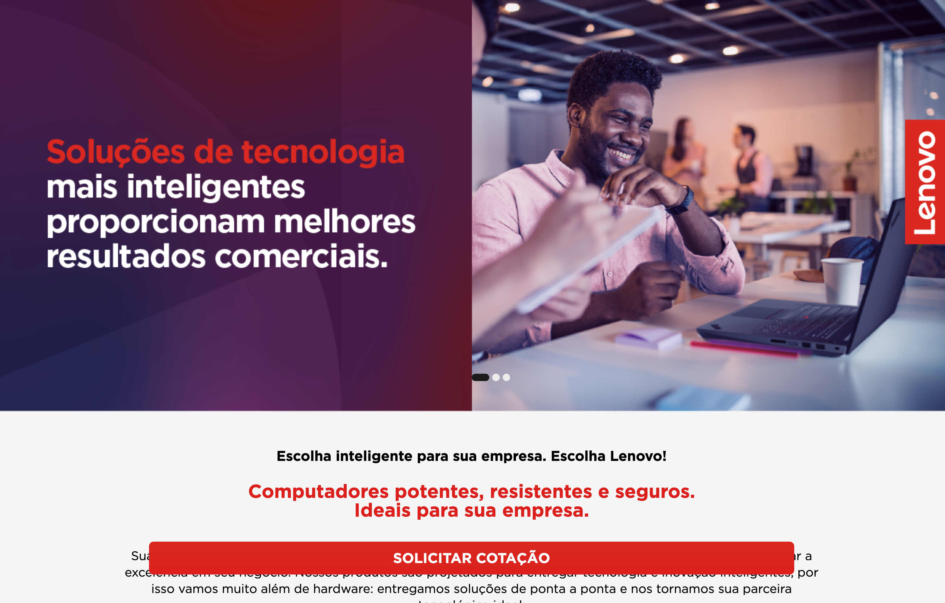 Cotação Think ON - Lenovo