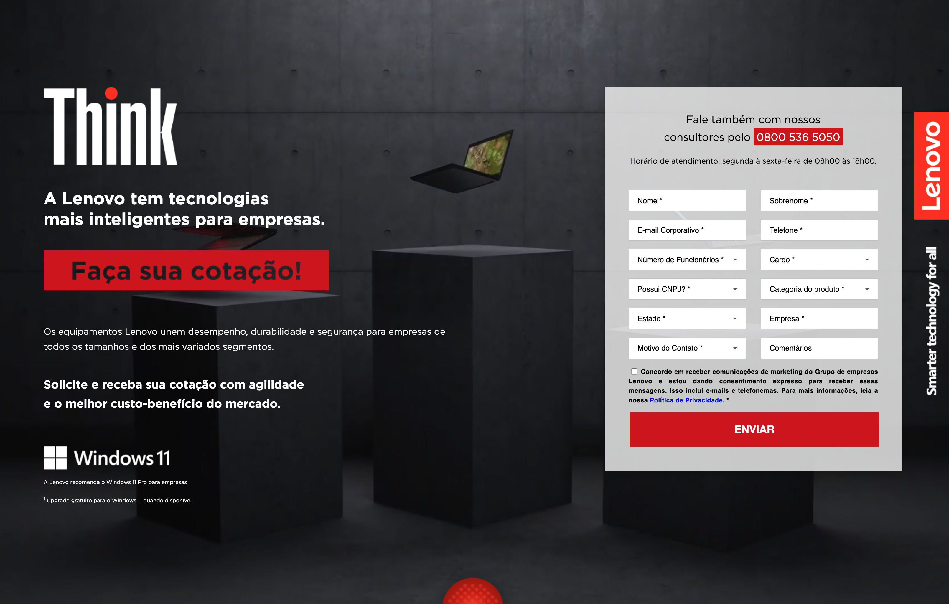 Forms Cotação - Lenovo