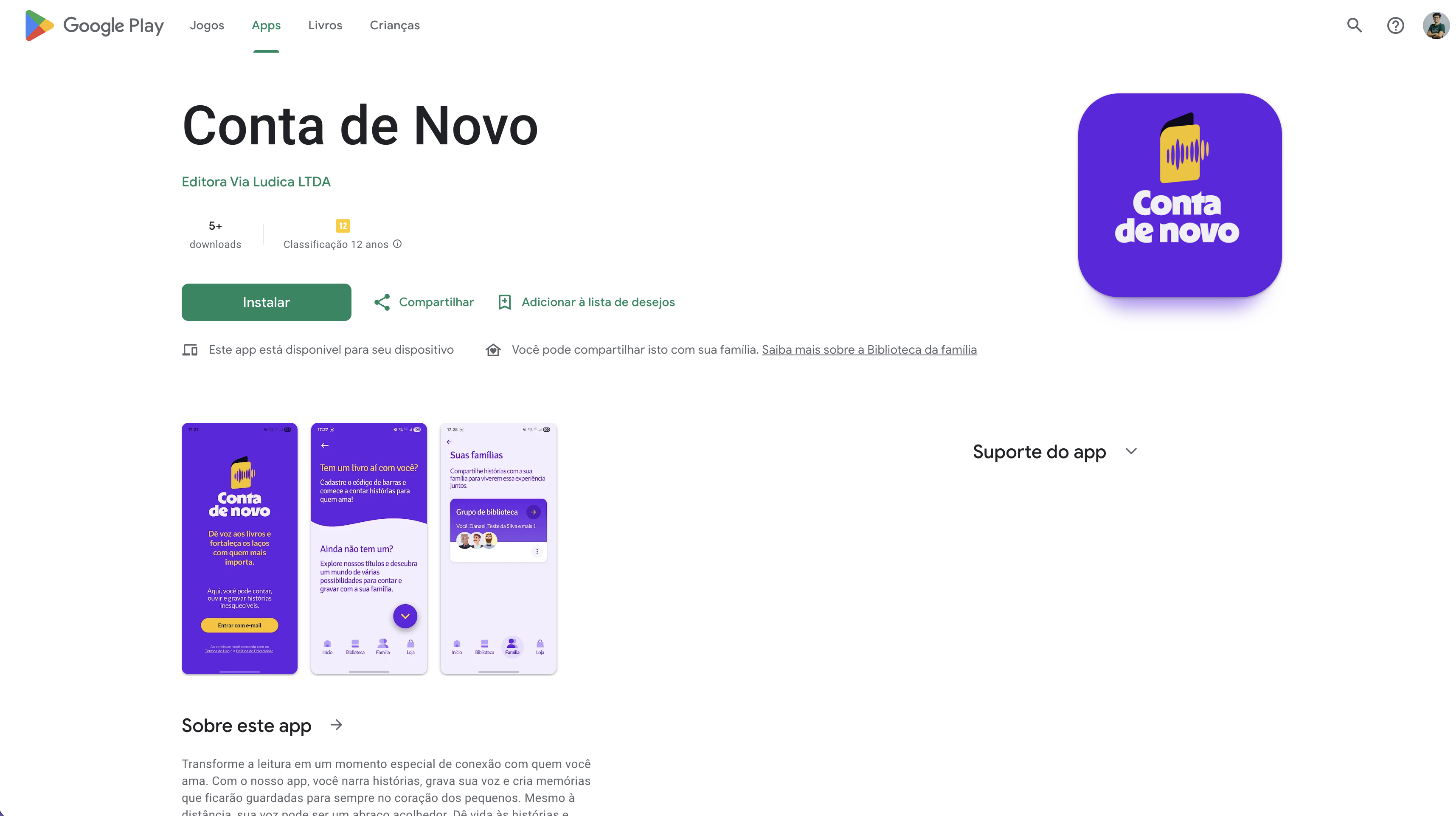Conta de Novo