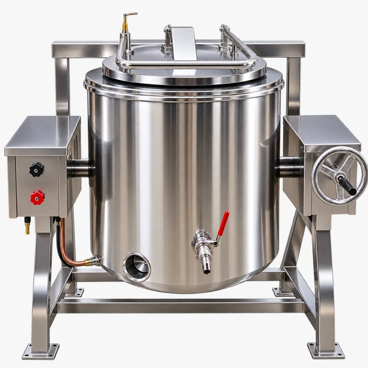 Gas operated boiling kettle
