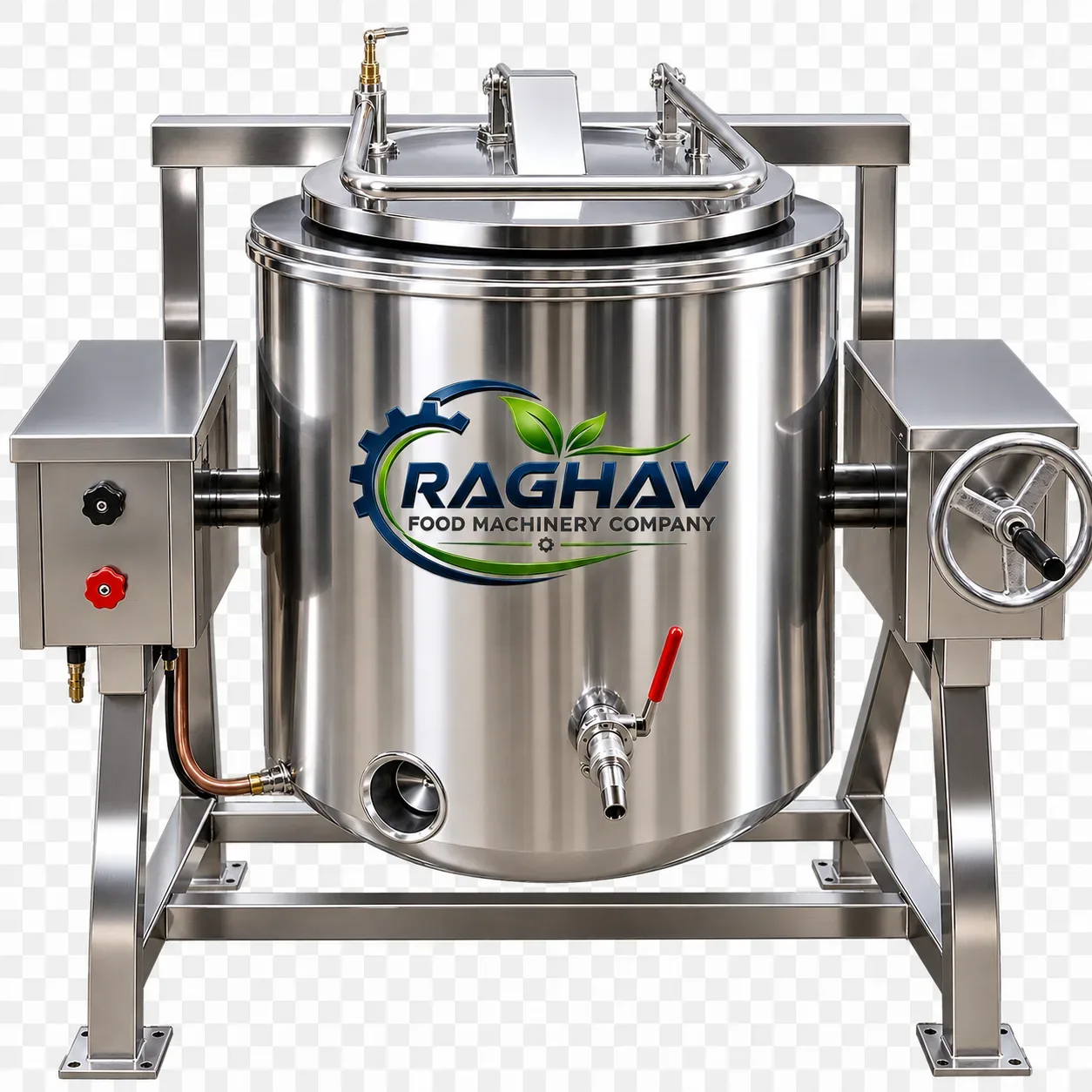 Gas operated boiling kettle