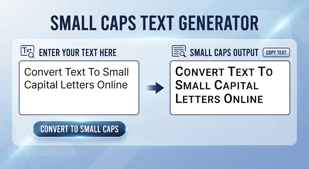 Small Caps Text Generator – Convert Text to Small Capital Letters Online