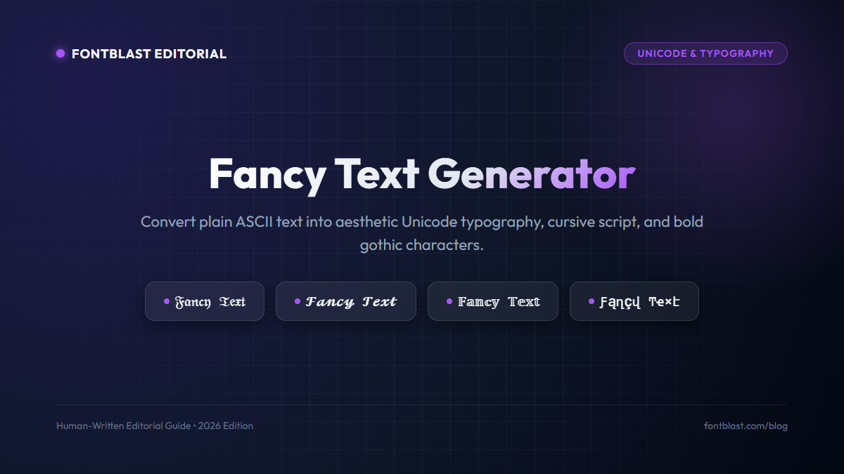 The Complete Guide to Fancy Text Generators: Unicode, Typography & Styling