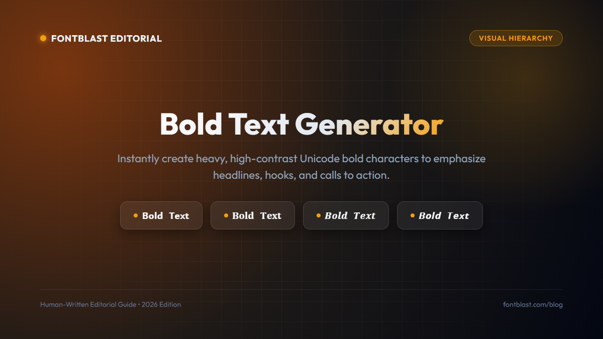 Bold Text Generator: Create Heavy, Standout Text for Social Media & Web
