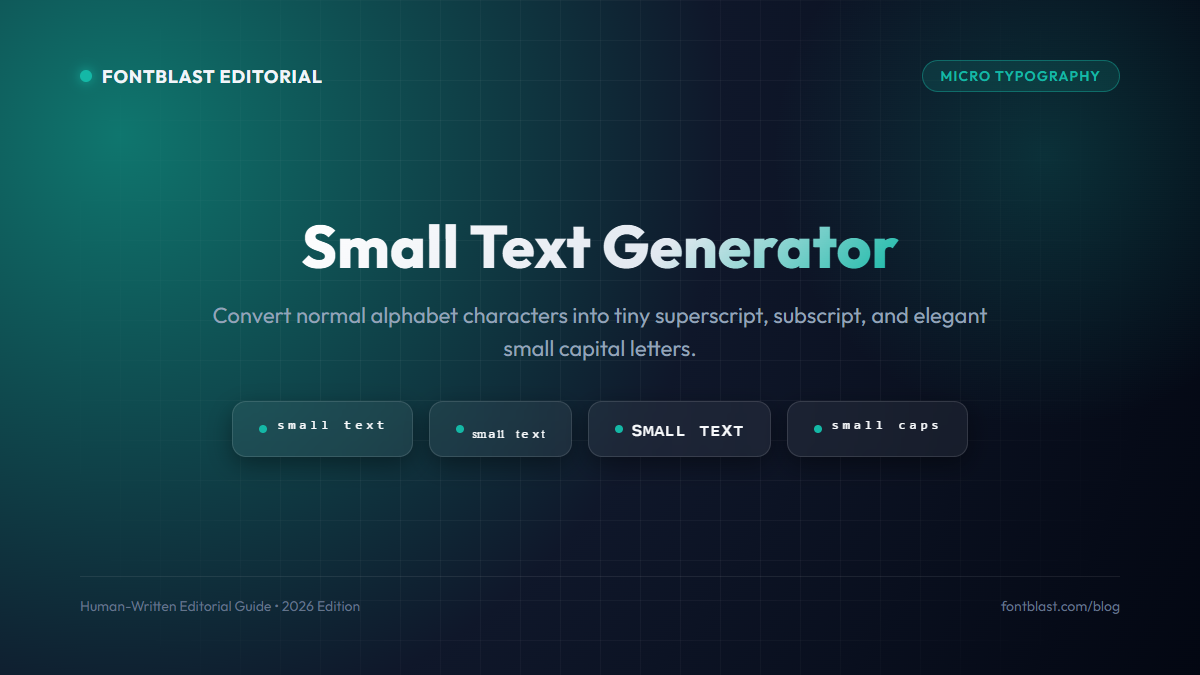 Small Text Generator: Creating Tiny Text, Subscript, and Superscript Fonts