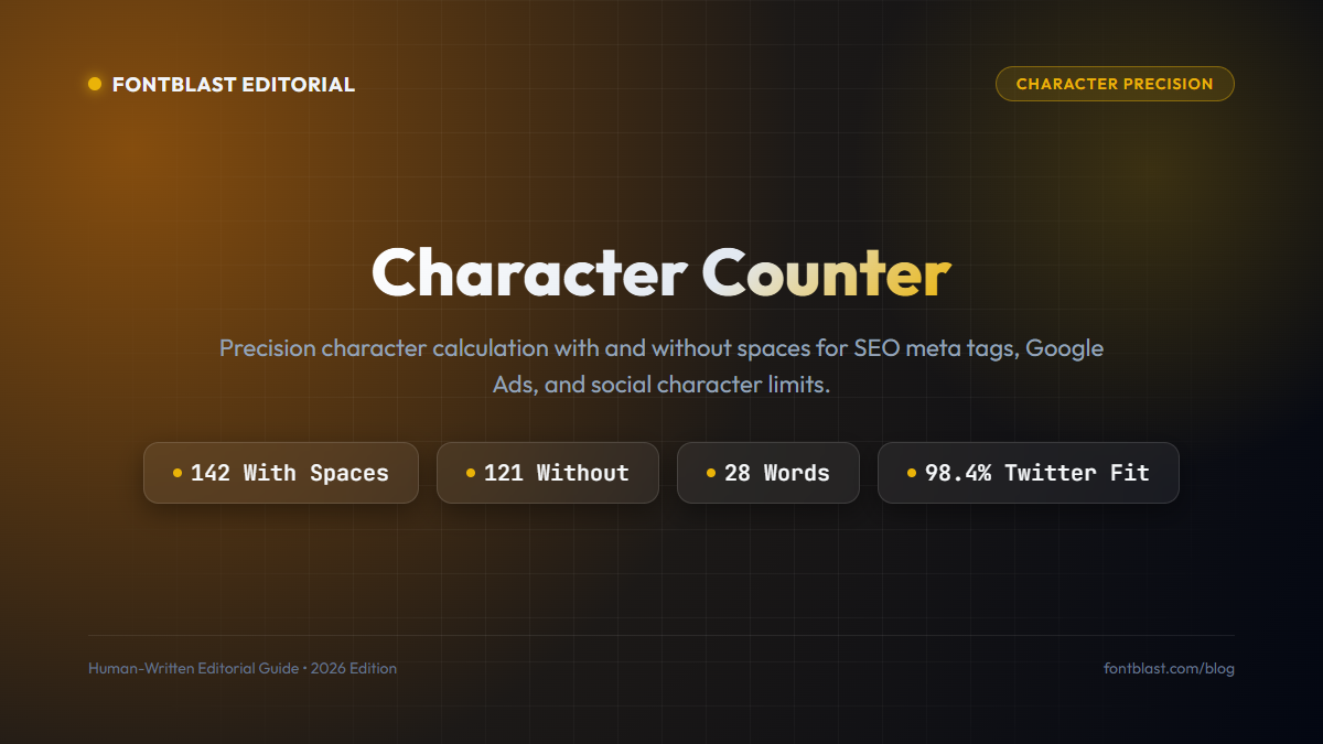 Character Counter with Spaces: Optimize Social Posts, Meta Tags & Microcopy