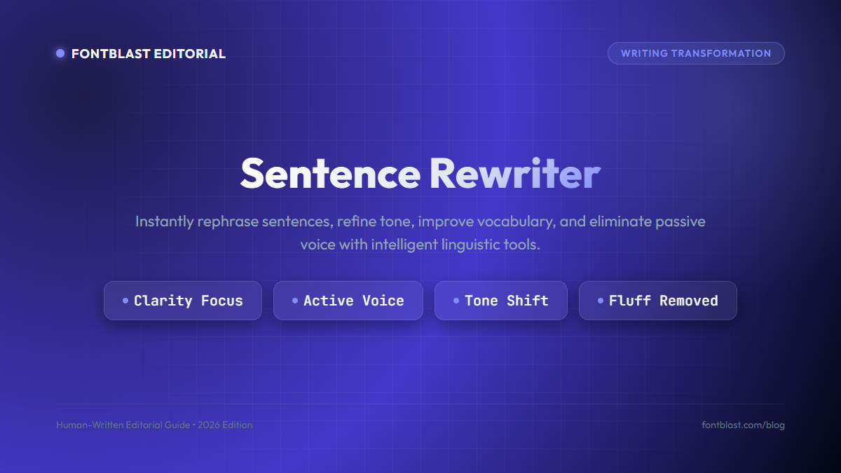 Sentence Rewriter Free: Transform Tone, Clarity, and Flow Without Losing Meaning