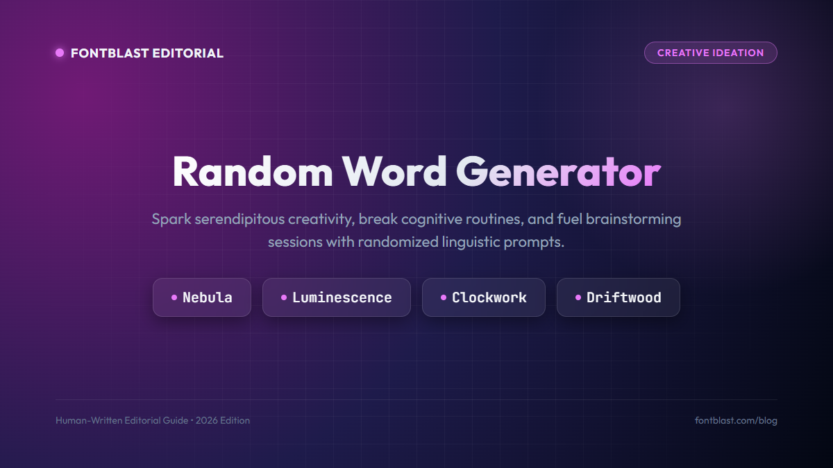 Random Word Generator: Boost Creative Writing, Brainstorming & Game Design